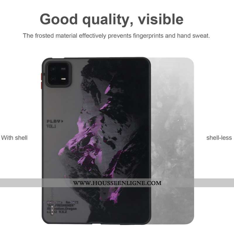 Coque Xiaomi Pad 6 / 6 Pro Montagne Enneigée Violette