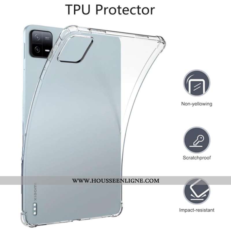 Coque Xiaomi Pad 6 / Pad 6 Pro Transparente et Protection Écran en Verre Trempé