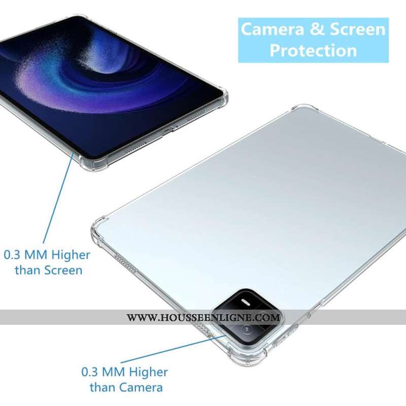 Coque Xiaomi Pad 6 / Pad 6 Pro Transparente et Protection Écran en Verre Trempé