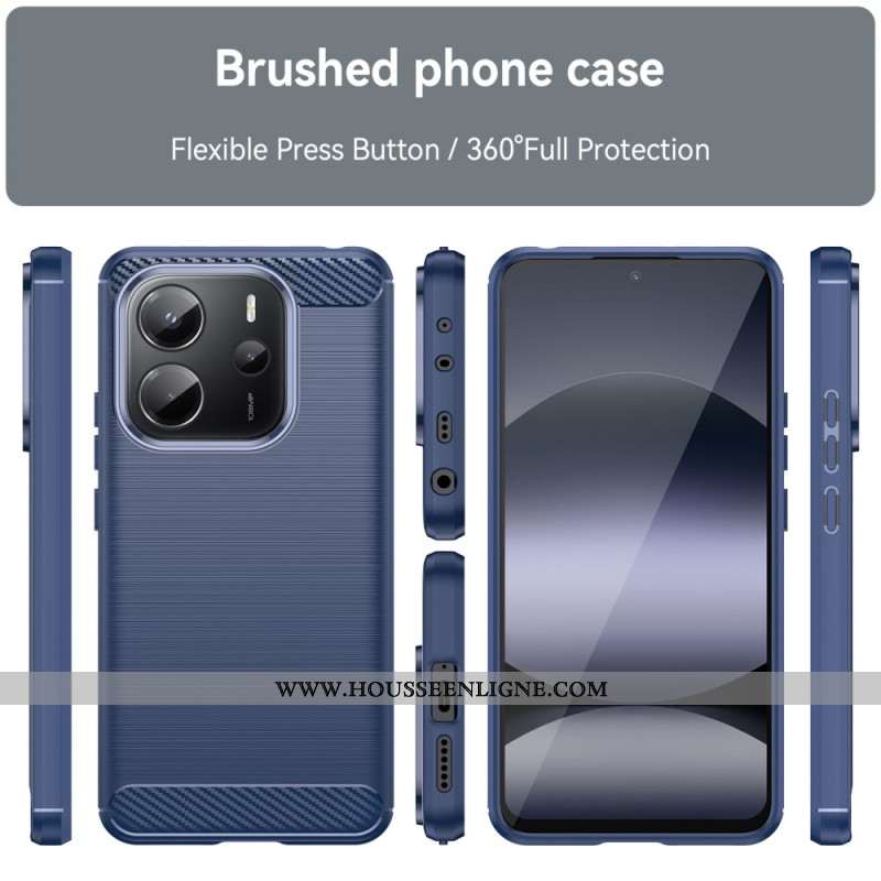 Coque Xiaomi Redmi Note 14 4G Fibre Carbone Brossée