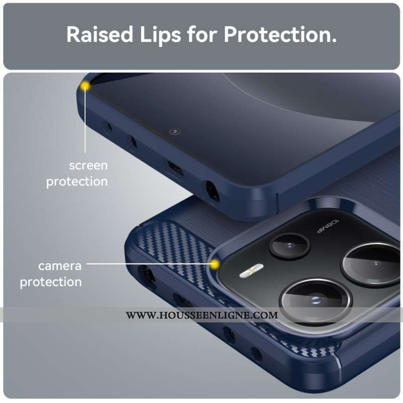 Coque Xiaomi Redmi Note 14 4G Fibre Carbone Brossée