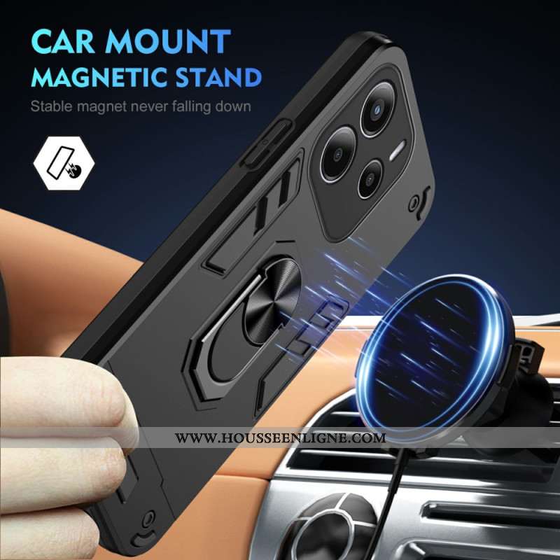 Coque Xiaomi Redmi Note 14 4G Hybride avec Anneau-Support