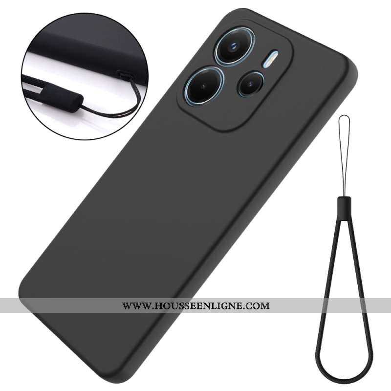 Coque Xiaomi Redmi Note 14 4G Silicone Liquide à Lanière