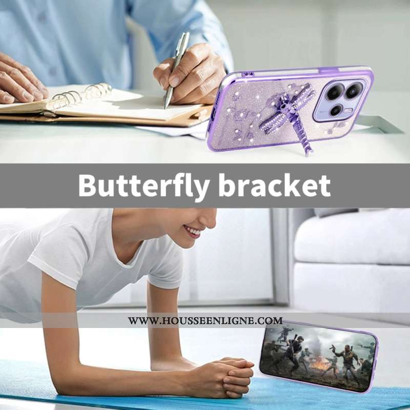 Coque Xiaomi Redmi Note 14 4G Support Papillon