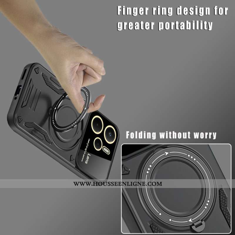 Coque Xiaomi Redmi Note 14 4G Support Rotatif Magnétique