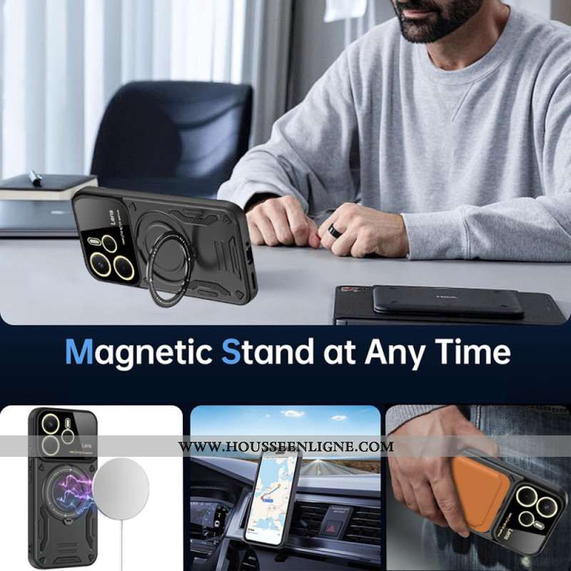 Coque Xiaomi Redmi Note 14 4G Support Rotatif Magnétique