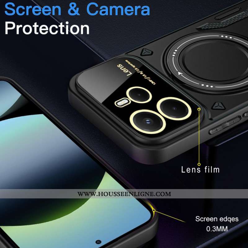 Coque Xiaomi Redmi Note 14 4G Support Rotatif Magnétique