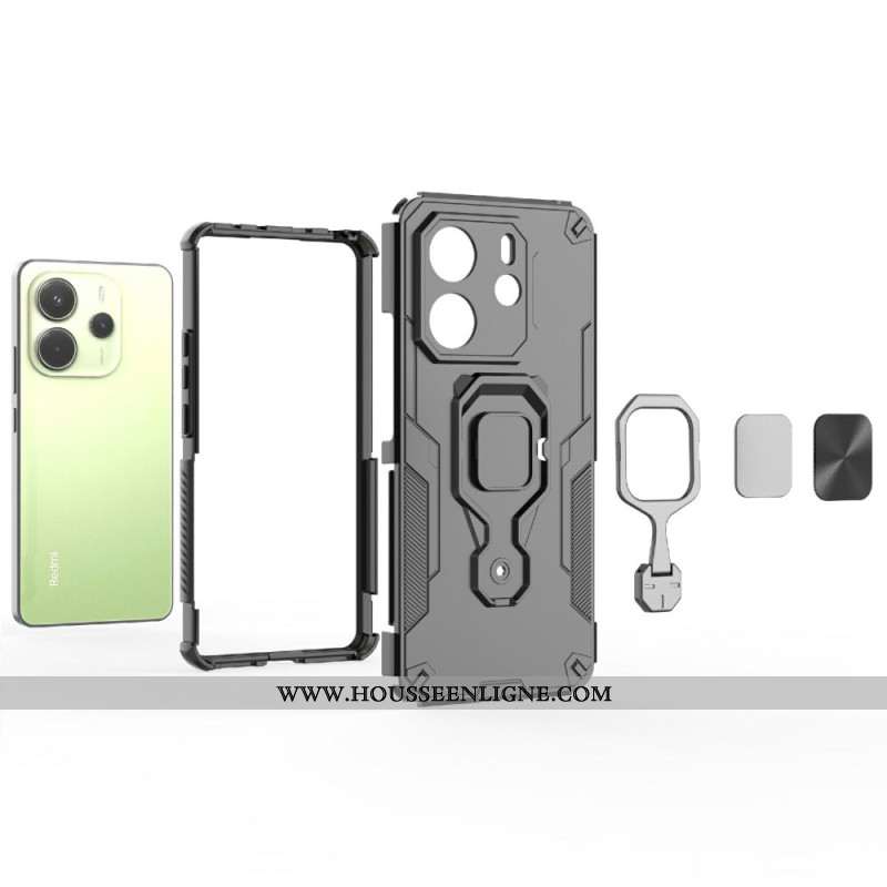 Coque Xiaomi Redmi Note 14 4G Ultra Résistante avec Support Rotatif
