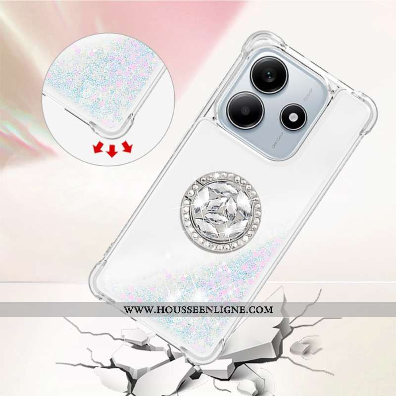 Coque Xiaomi Redmi Note 14 5G Anneau-Support Paillettes