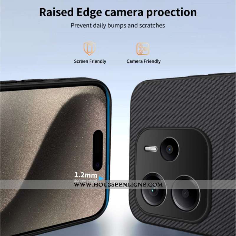 Coque Xiaomi Redmi Note 14 5G Compatible MagSafe Fibre Carbone