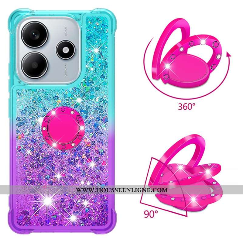 Coque Xiaomi Redmi Note 14 5G Gradient Paillettes avec Support