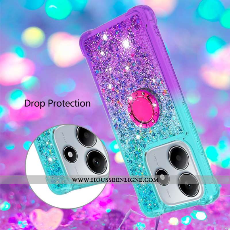 Coque Xiaomi Redmi Note 14 5G Gradient Paillettes avec Support