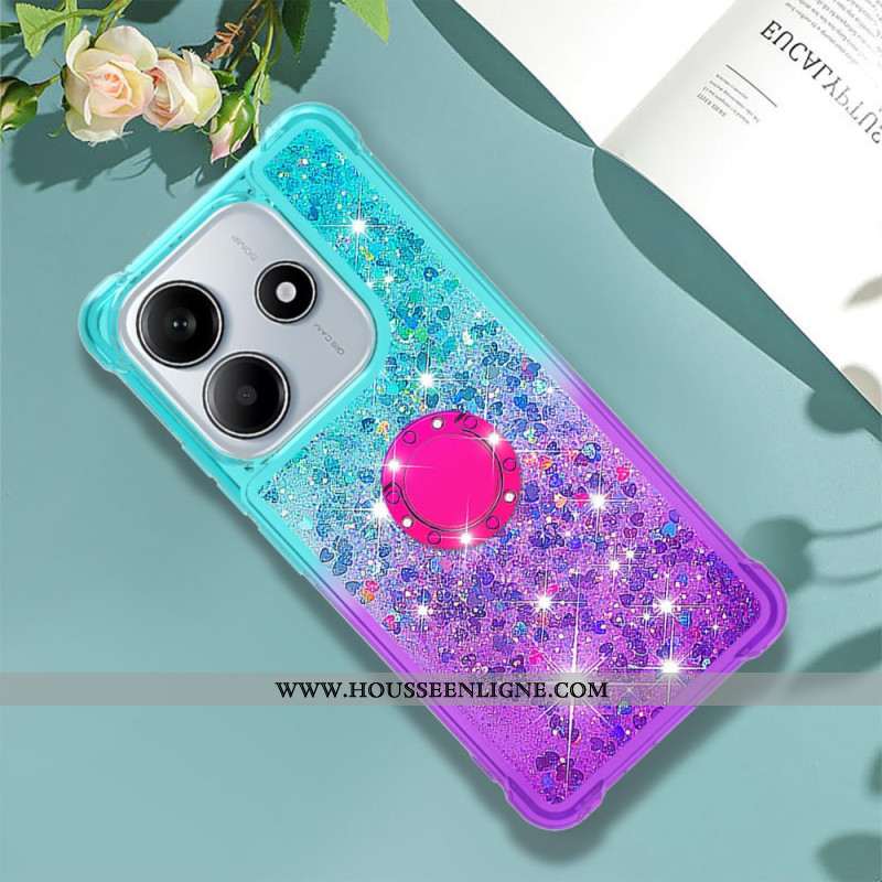 Coque Xiaomi Redmi Note 14 5G Gradient Paillettes avec Support