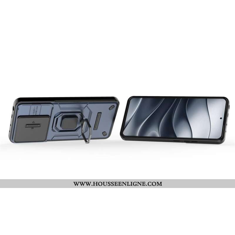 Coque Xiaomi Redmi Note 14 5G Multifonctionnelle avec Support et Protection d'Objectif