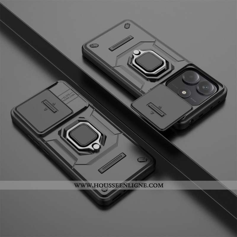 Coque Xiaomi Redmi Note 14 5G Multifonctionnelle avec Support et Protection d'Objectif