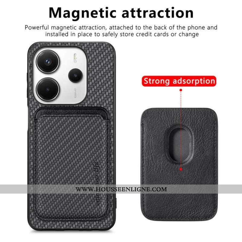 Coque Xiaomi Redmi Note 14 5G Porte-Cartes Magnétique Détachable