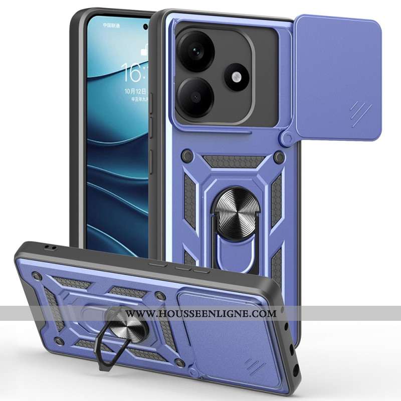 Coque Xiaomi Redmi Note 14 5G Protection Caméra Coulissante et Support