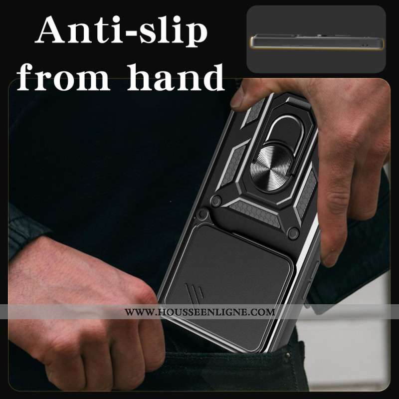 Coque Xiaomi Redmi Note 14 5G Protection Caméra Coulissante et Support