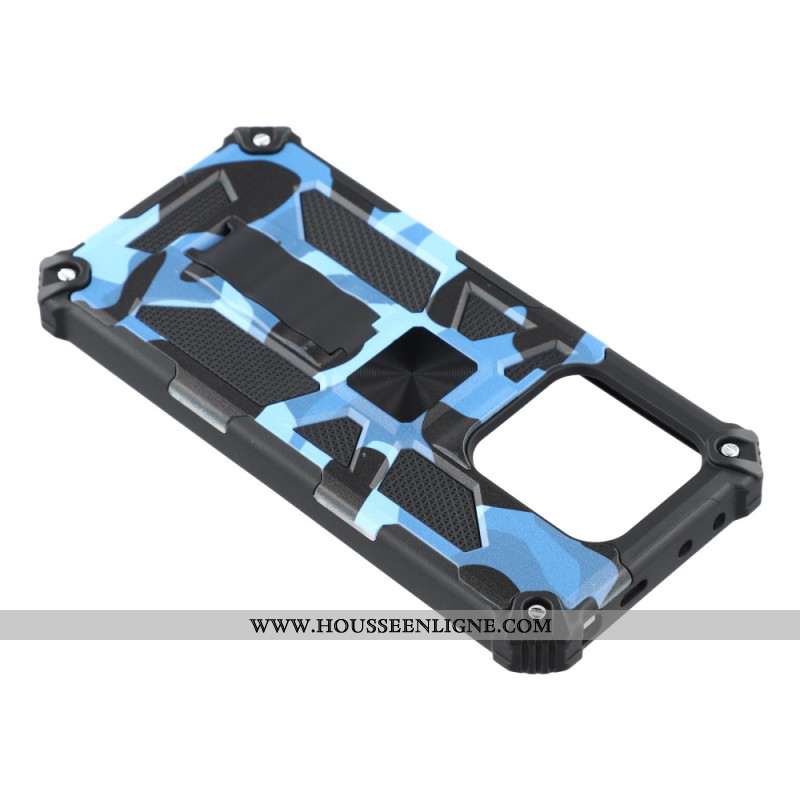 Coque Xiaomi Redmi Note 14 5G Robuste avec Support Intégré Camouflage