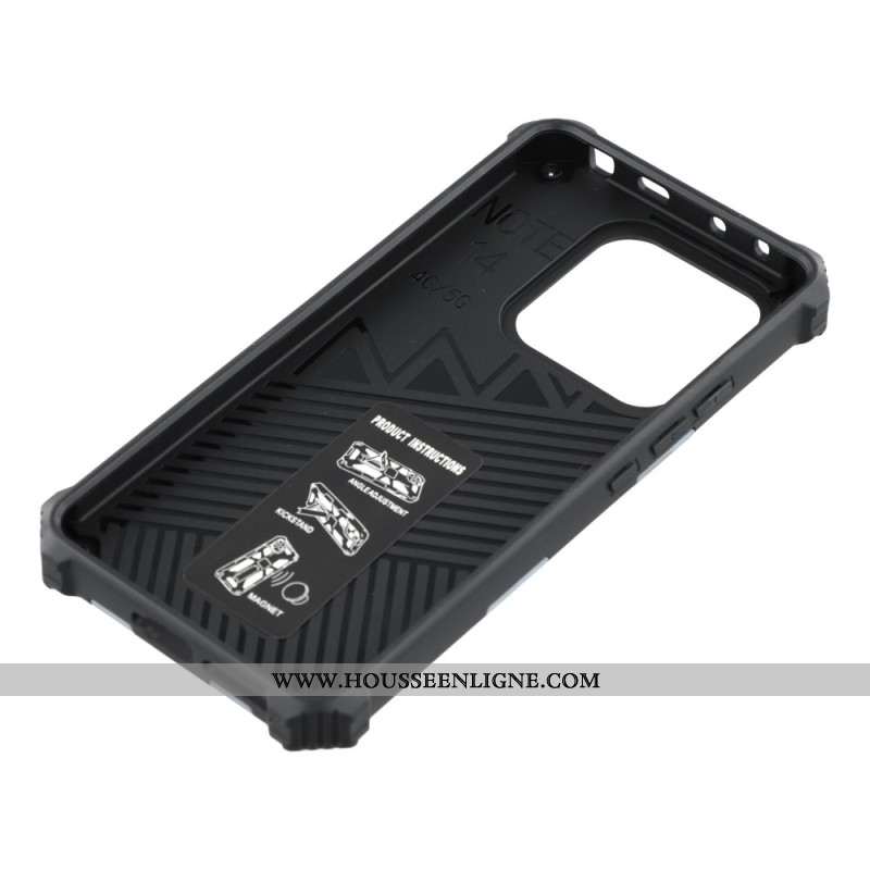 Coque Xiaomi Redmi Note 14 5G Robuste avec Support Intégré Camouflage