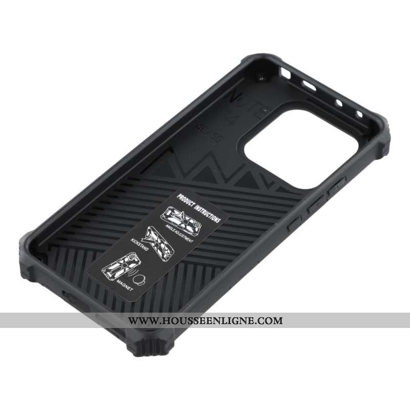 Coque Xiaomi Redmi Note 14 5G Robuste avec Support Intégré