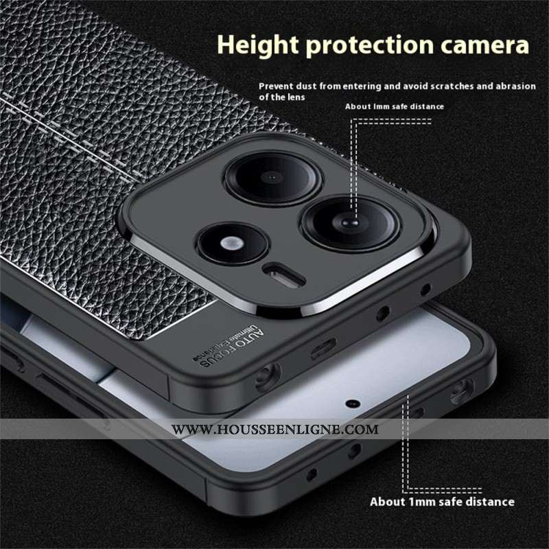 Coque Xiaomi Redmi Note 14 5G Texture Litchi