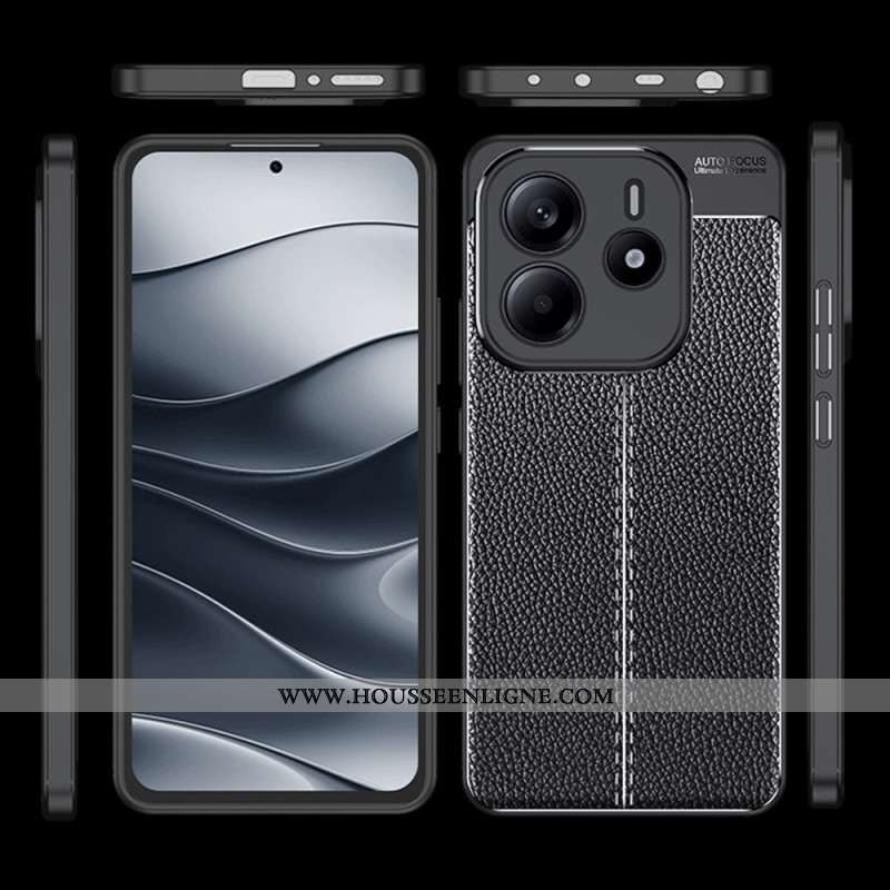 Coque Xiaomi Redmi Note 14 5G Texture Litchi