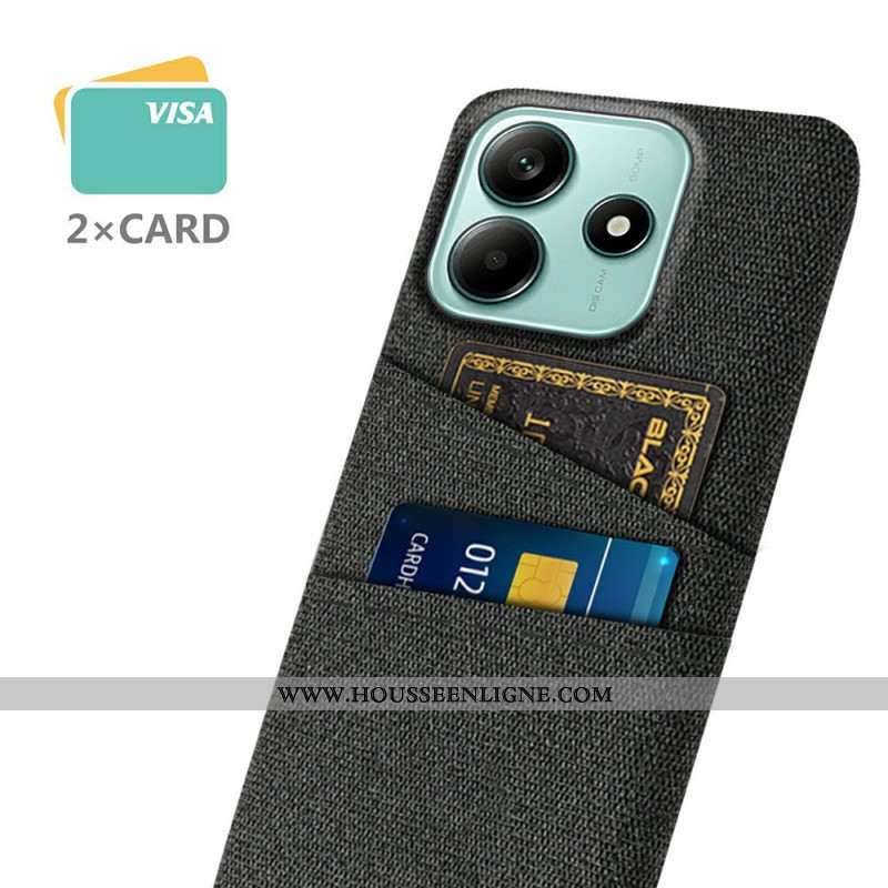 Coque Xiaomi Redmi Note 14 5G Tissu Porte-Cartes