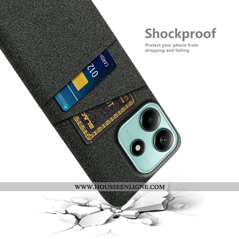 Coque Xiaomi Redmi Note 14 5G Tissu Porte-Cartes