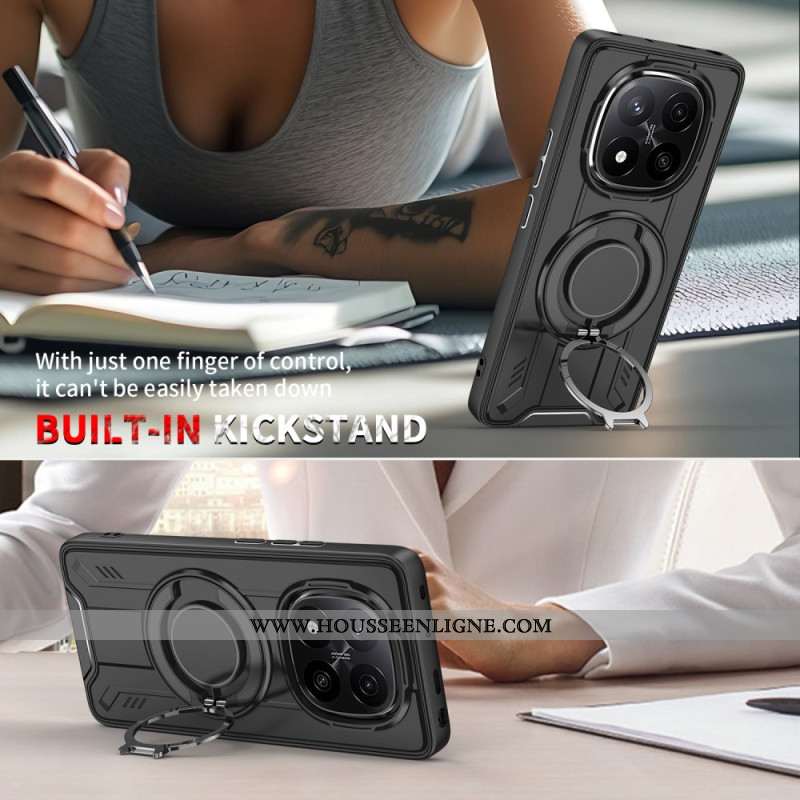 Coque Xiaomi Redmi Note 14 Pro 4G Compatible MagSafe avec Support Rotatif