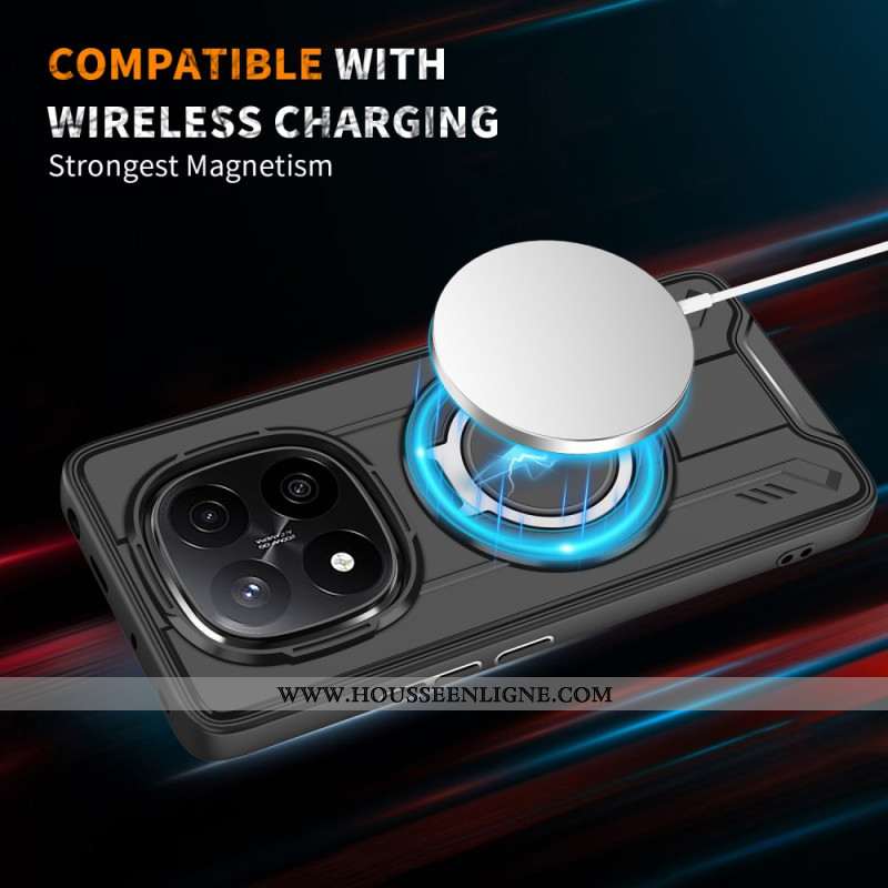 Coque Xiaomi Redmi Note 14 Pro 4G Compatible MagSafe avec Support Rotatif