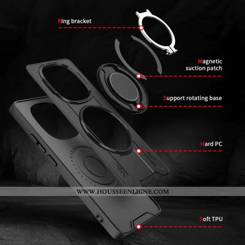 Coque Xiaomi Redmi Note 14 Pro 4G Compatible MagSafe avec Support Rotatif