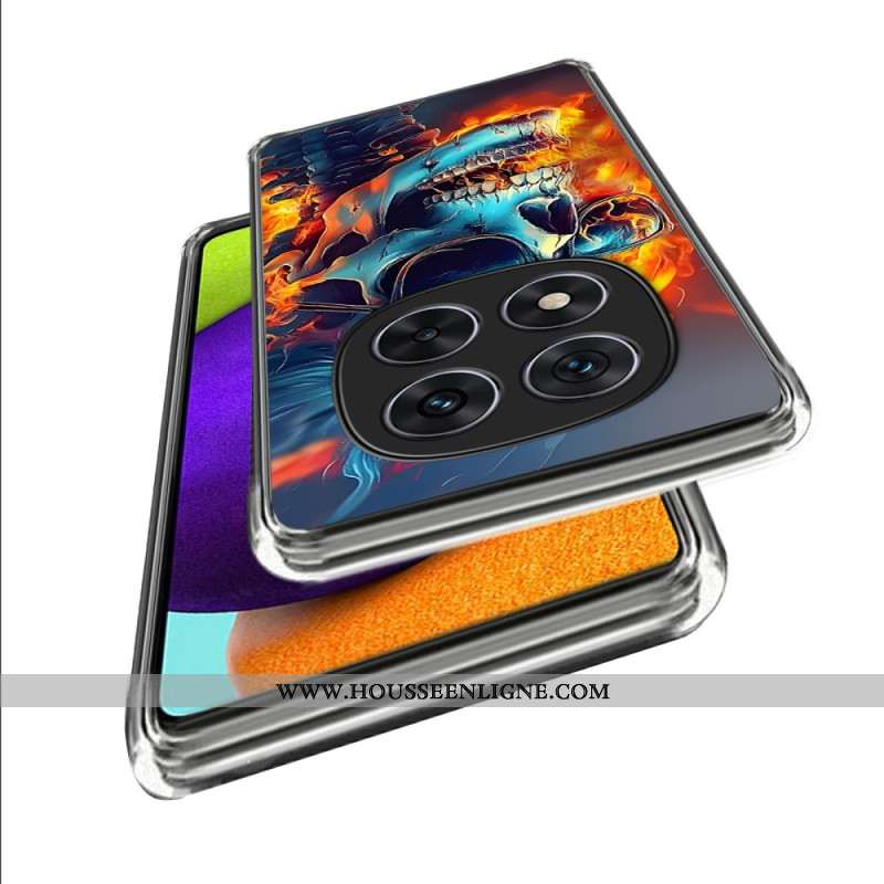 Coque Xiaomi Redmi Note 14 Pro 4G Crâne enflammé