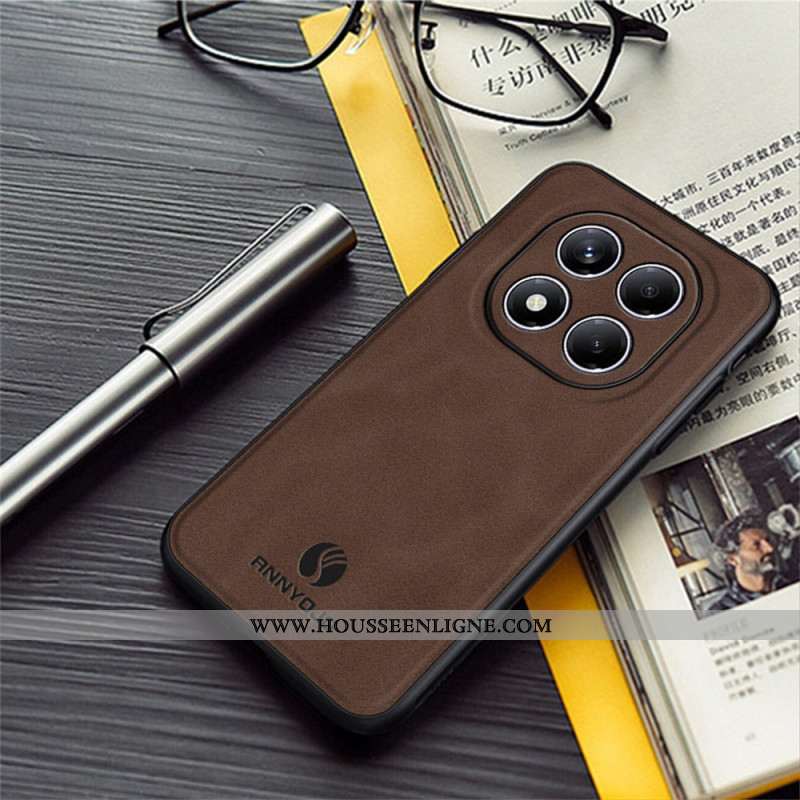 Coque Xiaomi Redmi Note 14 Pro 4G Effet Cuir ANNYOJO