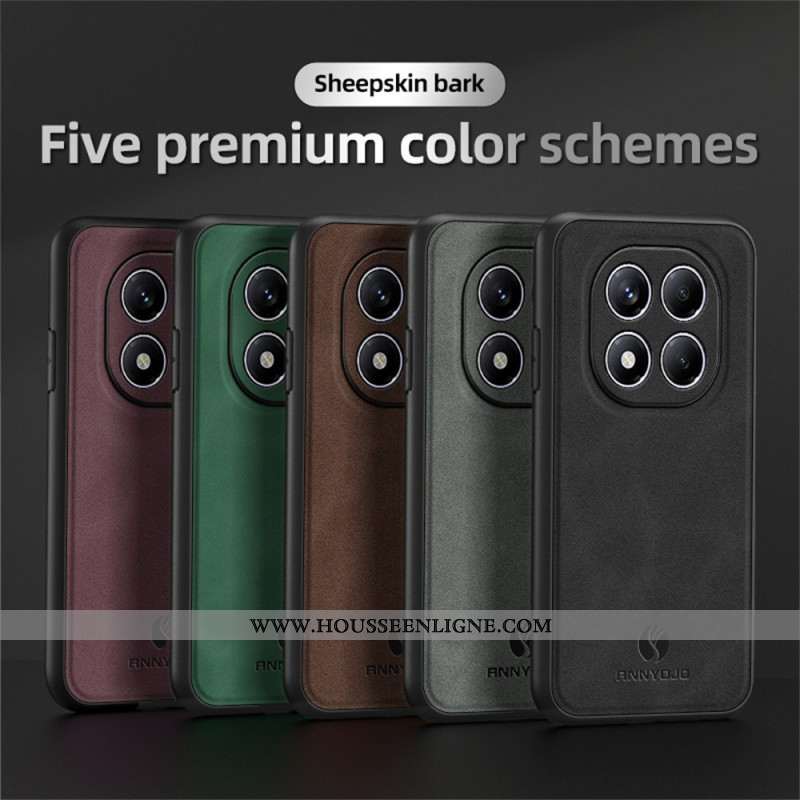 Coque Xiaomi Redmi Note 14 Pro 4G Effet Cuir ANNYOJO