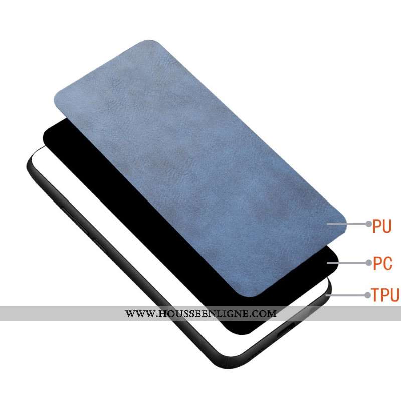 Coque Xiaomi Redmi Note 14 Pro 4G Effet Cuir Coutures