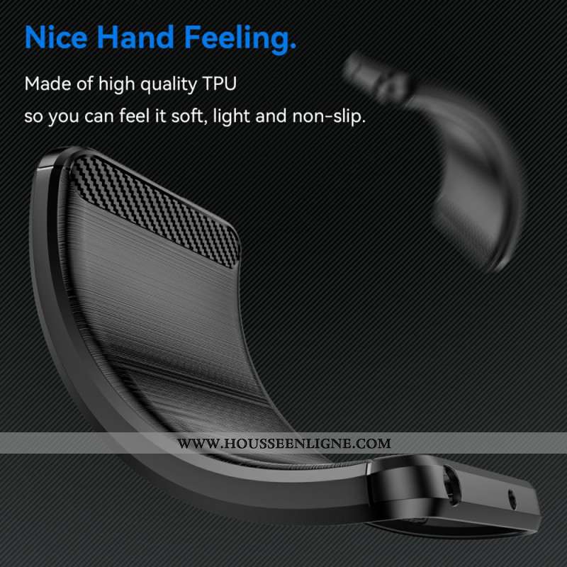 Coque Xiaomi Redmi Note 14 Pro 4G Fibre Carbone Brossée