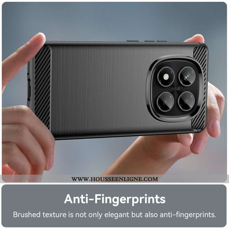 Coque Xiaomi Redmi Note 14 Pro 4G Fibre Carbone Brossée