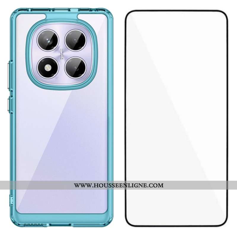 Coque Xiaomi Redmi Note 14 Pro 4G Hybride avec Protecteur Écran en Verre Trempé