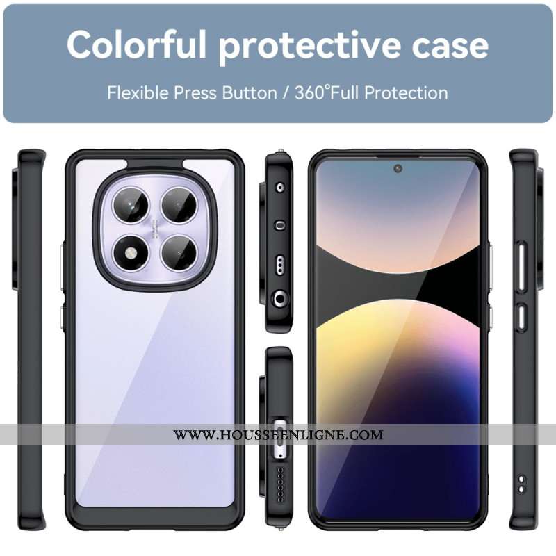 Coque Xiaomi Redmi Note 14 Pro 4G Hybride avec Protecteur Écran en Verre Trempé