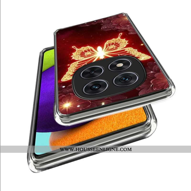 Coque Xiaomi Redmi Note 14 Pro 4G Papillon Doré