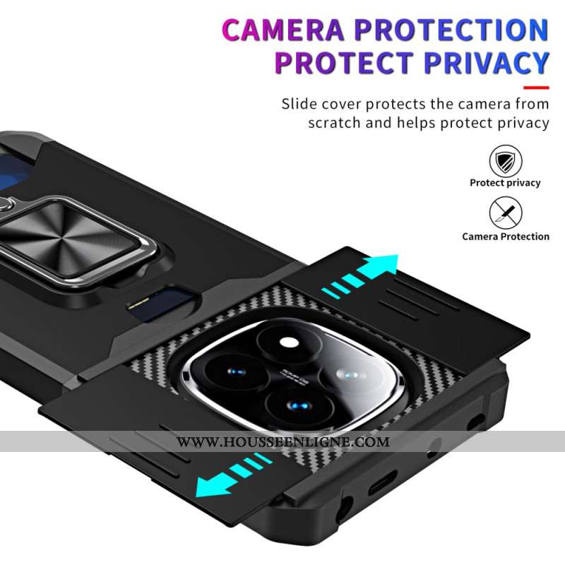 Coque Xiaomi Redmi Note 14 Pro 4G Protection d'Objectif et Porte-Carte