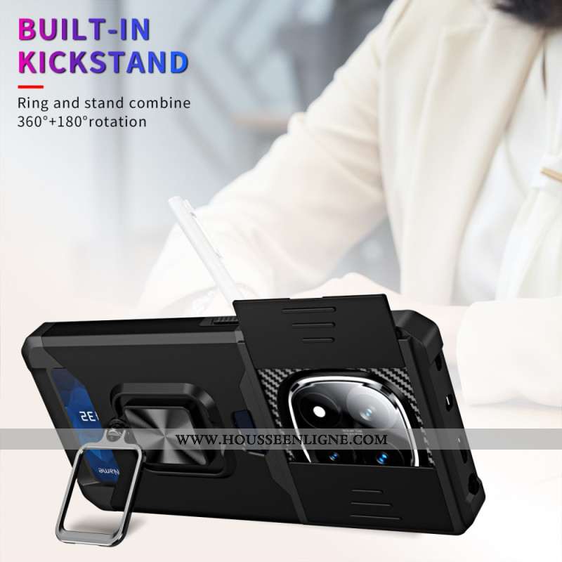 Coque Xiaomi Redmi Note 14 Pro 4G Protection d'Objectif et Porte-Carte