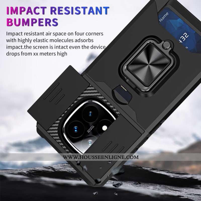 Coque Xiaomi Redmi Note 14 Pro 4G Protection d'Objectif et Porte-Carte