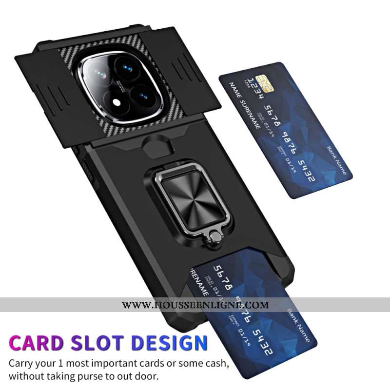 Coque Xiaomi Redmi Note 14 Pro 4G Protection d'Objectif et Porte-Carte