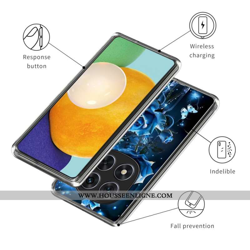 Coque Xiaomi Redmi Note 14 Pro 4G Roses Bleues