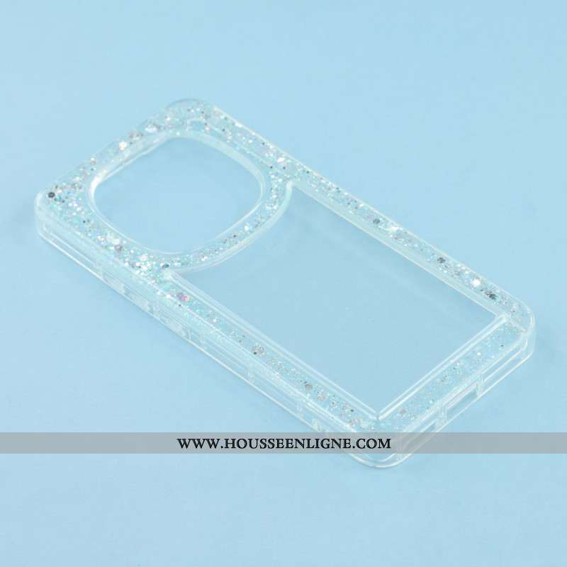 Coque Xiaomi Redmi Note 14 Pro 4G Transparente Rebord Paillettes