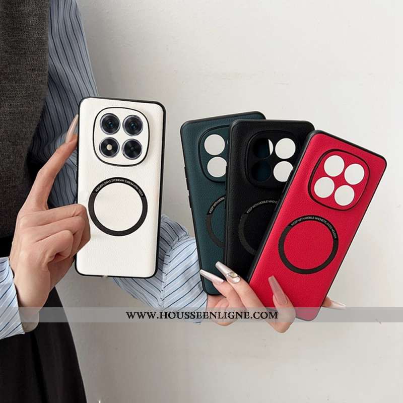 Coque Xiaomi Redmi Note 14 Pro 5G Compatible MagSafe Effet Cuir