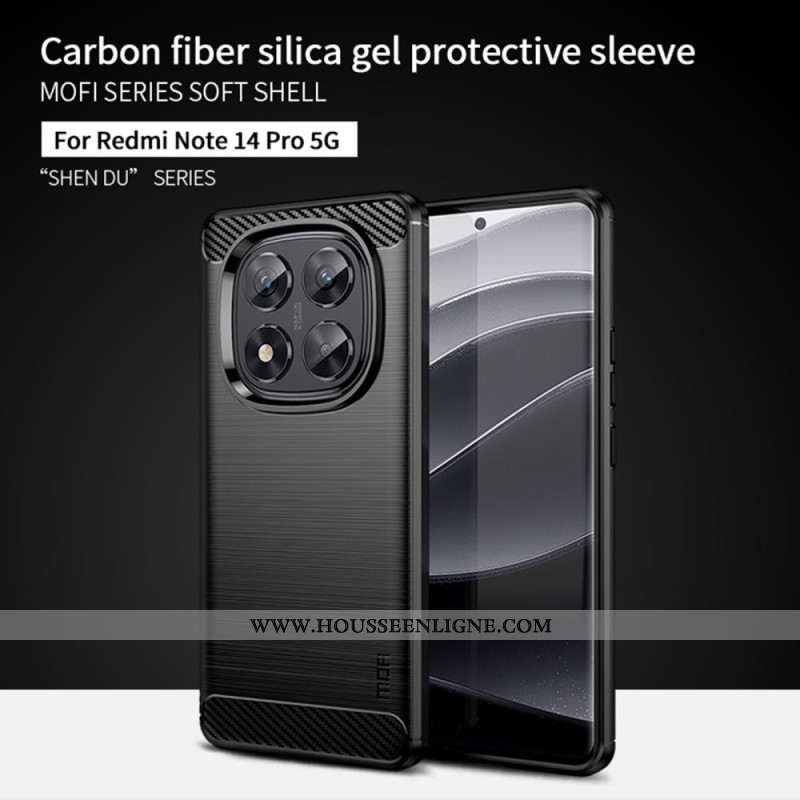 Coque Xiaomi Redmi Note 14 Pro 5G Fibre Carbone Brossée