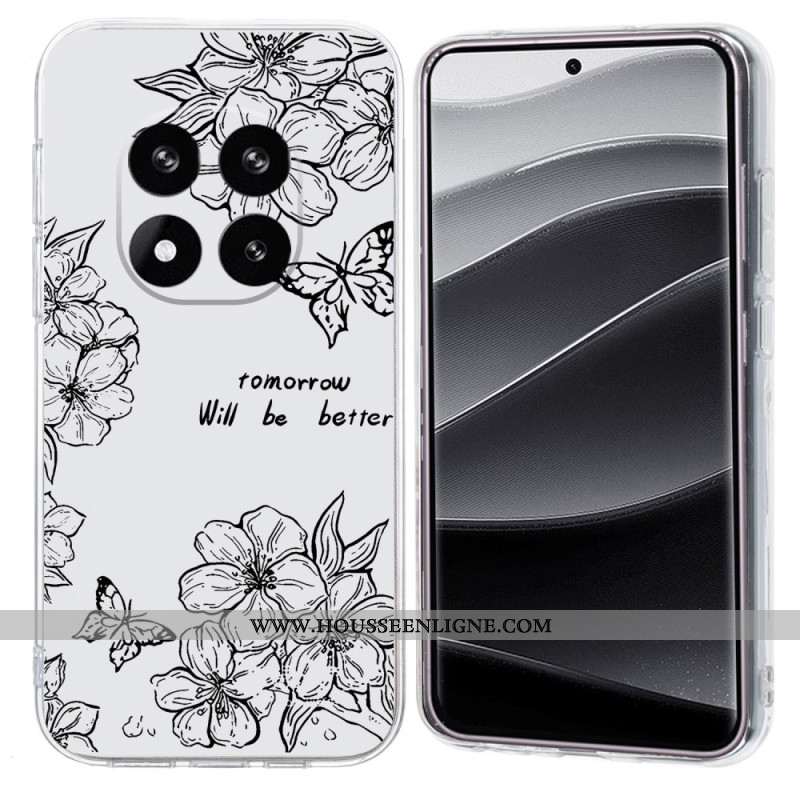 Coque Xiaomi Redmi Note 14 Pro 5G / Poco X7 Dessin Papillons et Fleurs